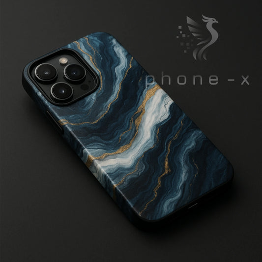 Blue Marble iPhone tok elegáns kék márvány mintával – prémium telefontok MagSafe, matt, fényes és szilikon kivitelben iPhone modellekhez, stílusos és tartós védelem