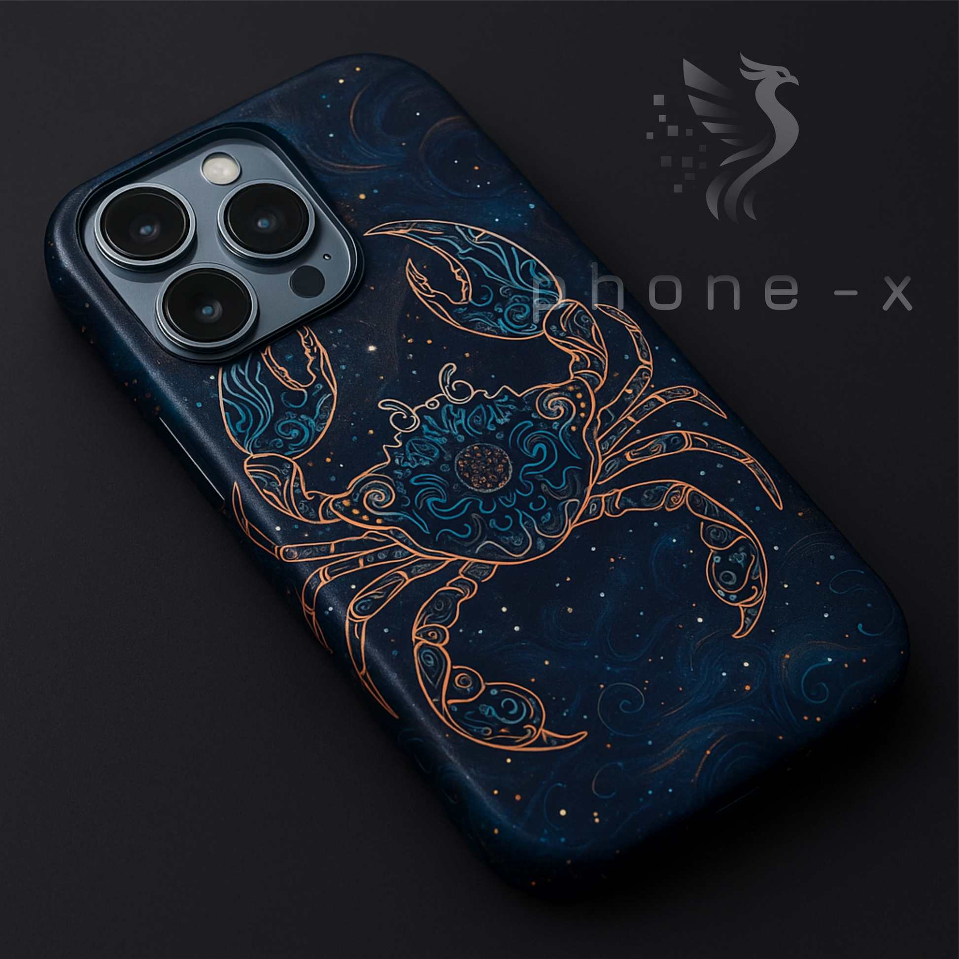 Astro Cancer iPhone tok csillagjegyes dizájnnal – rák horoszkópos egyedi telefontok iPhone modellekhez, MagSafe, matt, fényes és szilikon kivitelben, prémium védelem és stílus