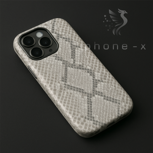 White Serpent iPhone tok fehér kígyóbőr mintával – elegáns és karakteres megjelenés, elérhető MagSafe, matt, fényes és szilikon kivitelben iPhone modellekhez